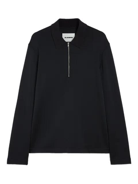 long-sleeves zip-up polo t-shirt by JIL SANDER