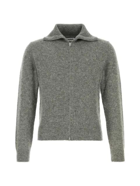 mélange-effect zip-up cardigan by JIL SANDER