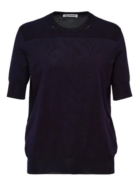 mesh-panel short-sleeve top by JIL SANDER