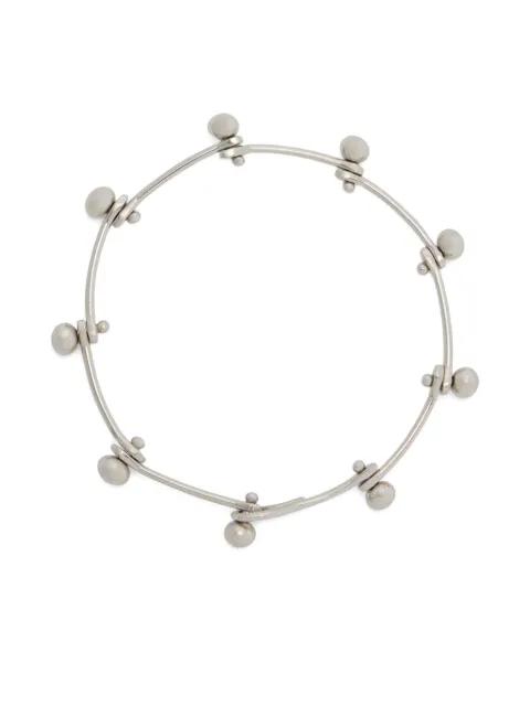 metal beaded bracelet by JIL SANDER