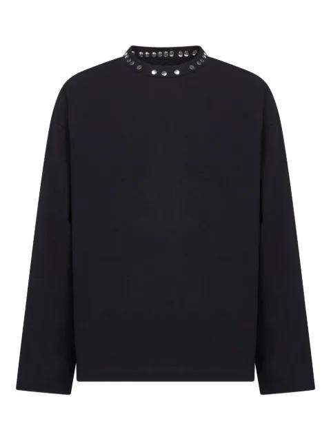 metal-stud crew-neck top by JIL SANDER