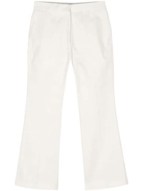 mid-rise flared gabardine trousers by JIL SANDER