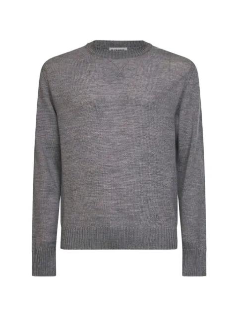 monogram-embroidered crew-neck sweater by JIL SANDER