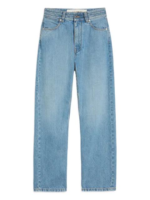 multi-stitched logo regular denim trousers by JIL SANDER