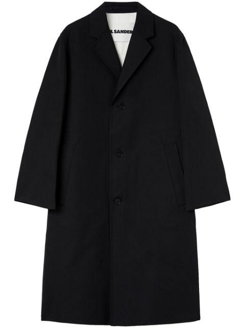 notched-lapel single-breasted coat by JIL SANDER