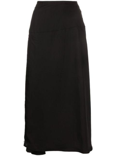 off-centre zip-fastening midi skirt by JIL SANDER