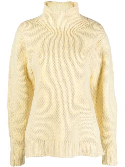 open back high-neck jumper by JIL SANDER