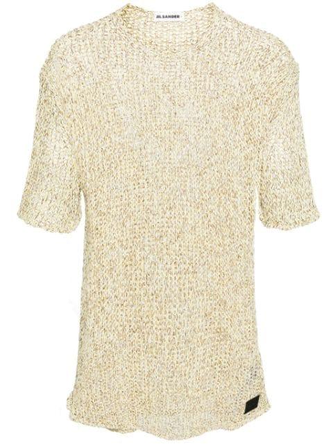 + open-knit T-shirt by JIL SANDER