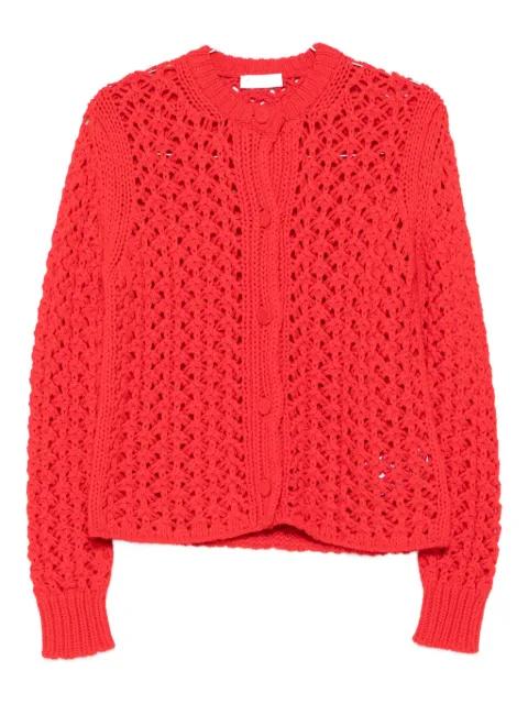 open-knit buttoned-up cardigan by JIL SANDER