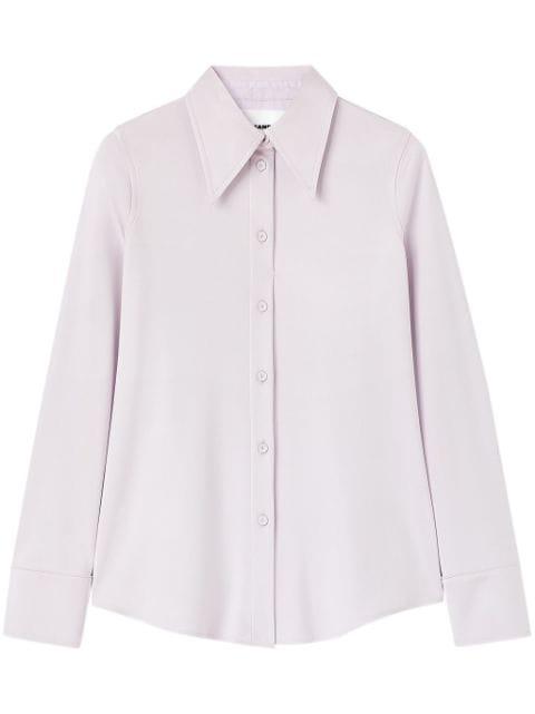 oversized-collar poplin shirt by JIL SANDER
