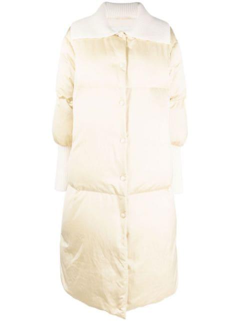 padded contrast coat by JIL SANDER