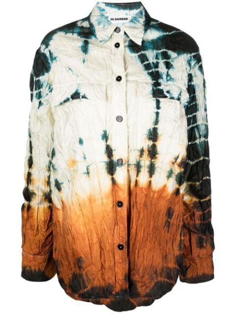 padded tie-dye shirt by JIL SANDER