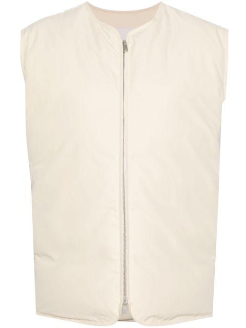 padded zip-up gilet by JIL SANDER
