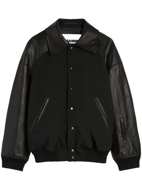panelled leather jacket by JIL SANDER