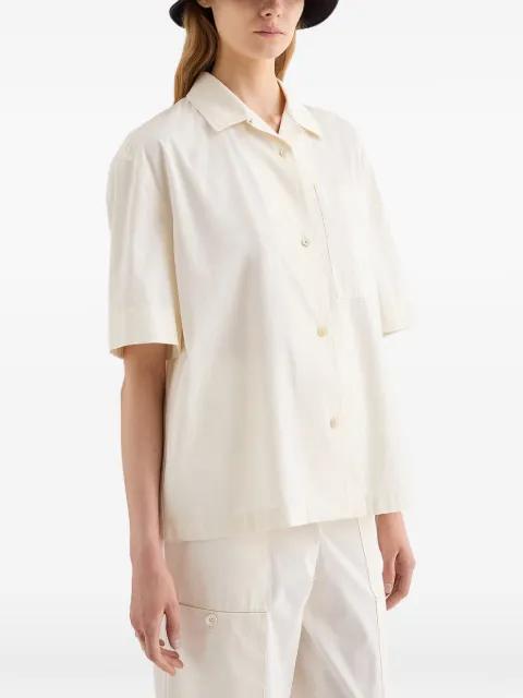 patch pocket cotton poplin shirt by JIL SANDER
