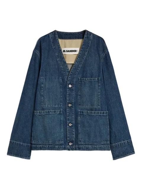 patch pocket cotton shirt jacket by JIL SANDER