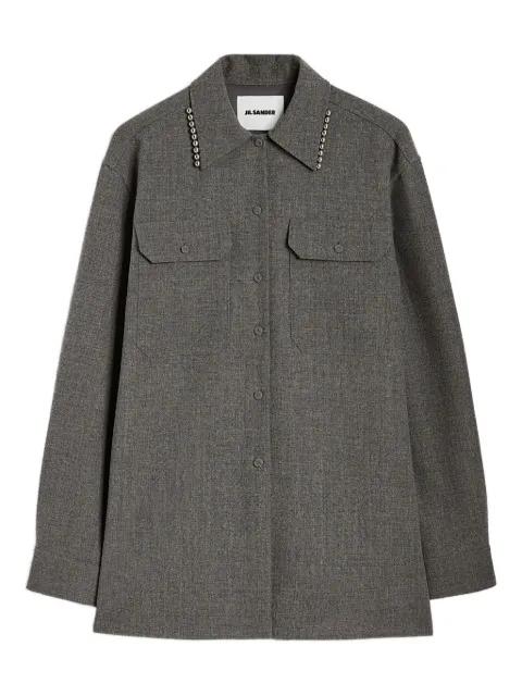 pearl-embellished button-up shirt by JIL SANDER