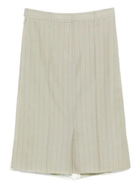 pinstripe frayed skirt by JIL SANDER