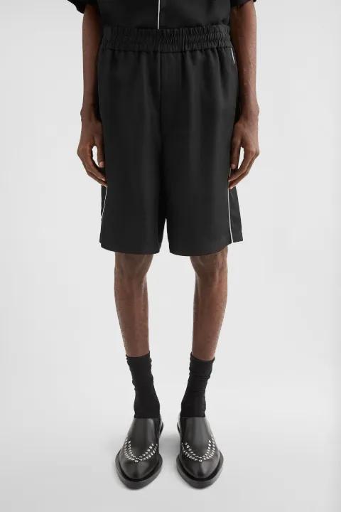 piped-trim shorts by JIL SANDER