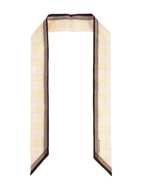 plaid-patter silk scarf by JIL SANDER