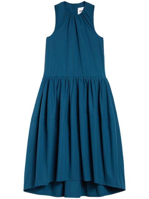 pleat-detail midi dress by JIL SANDER