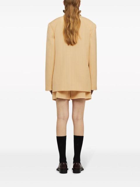 pleated cotton short shorts by JIL SANDER