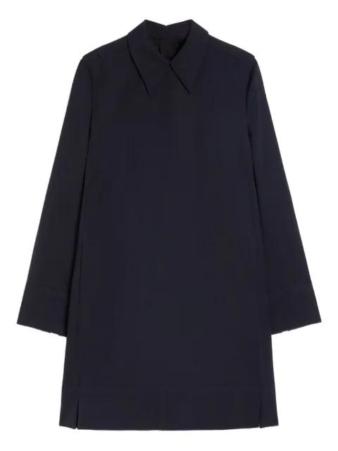 pointed-collar wool gabardine mini dress by JIL SANDER