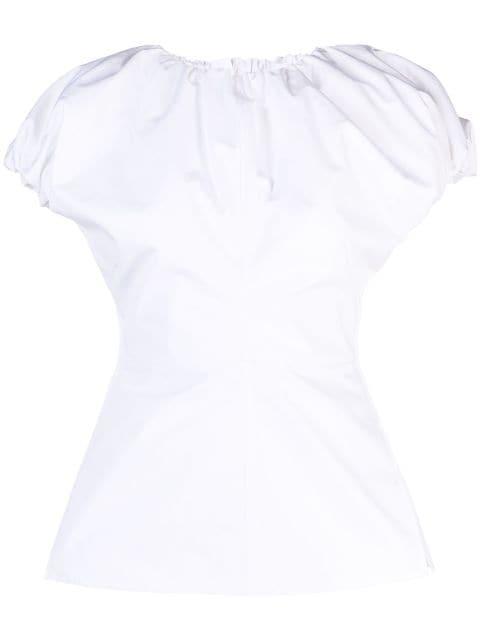 puff-sleeve cotton top by JIL SANDER