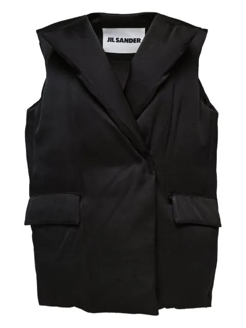quilted lapels vest by JIL SANDER
