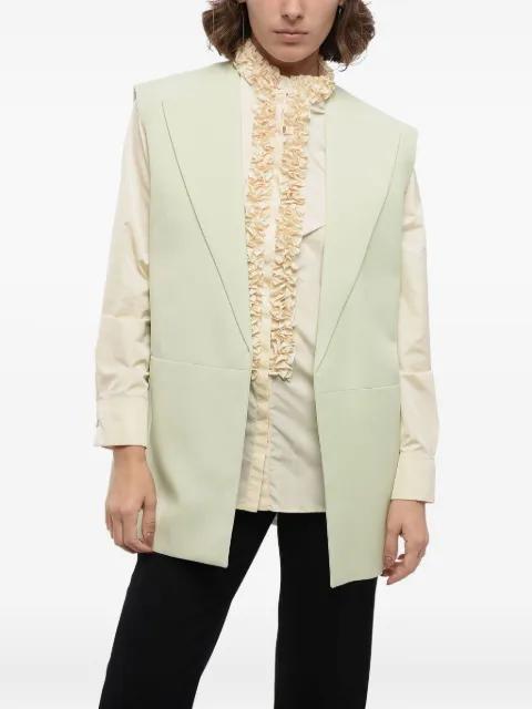 raw-edge sleeveless blazer by JIL SANDER