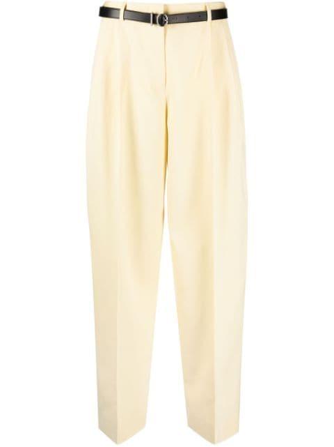 regular butter wool trousers by JIL SANDER