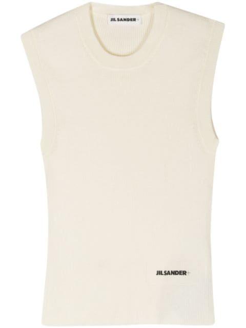 + ribbed crop top by JIL SANDER