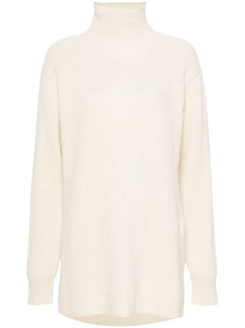 ribbed high-neck jumper by JIL SANDER