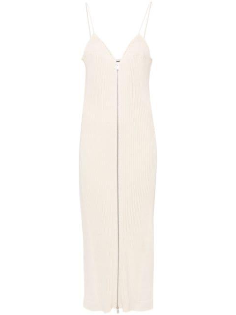 ribbed-knit cotton maxi dress by JIL SANDER