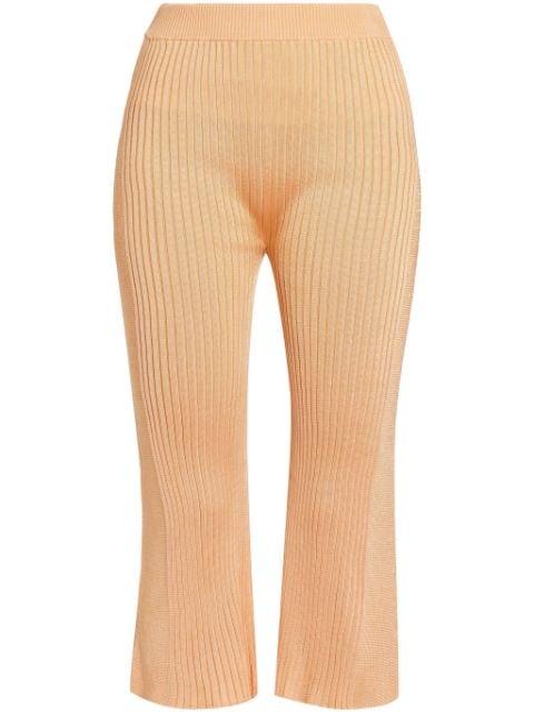 ribbed-panel cropped trousers by JIL SANDER