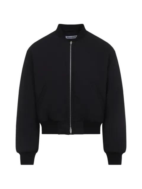ribbed-trim zip-up bomber jacket by JIL SANDER