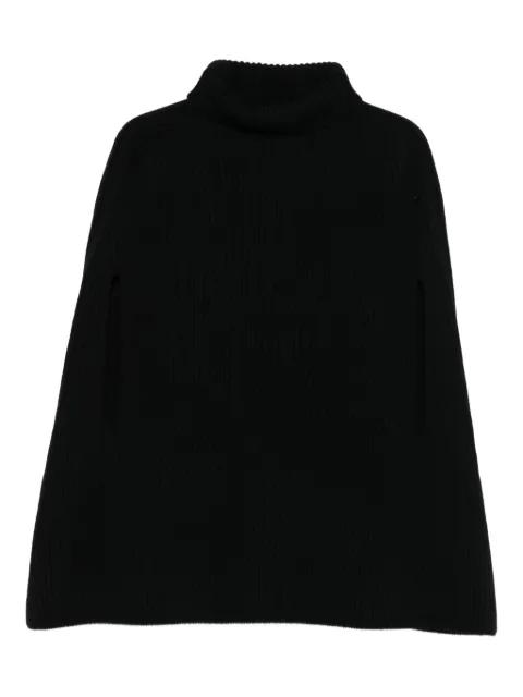 ribbed turtleneck cape by JIL SANDER