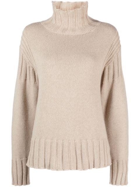 roll neck cashmere jumper by JIL SANDER