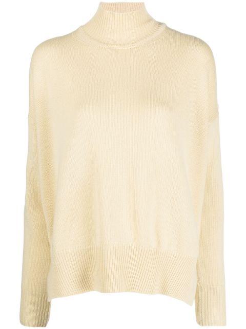 roll neck knit jumper by JIL SANDER