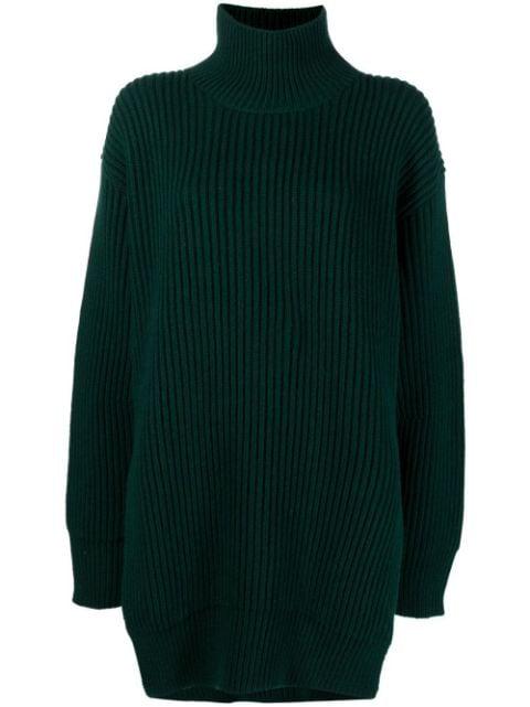 roll neck ribbed-knit jumper by JIL SANDER