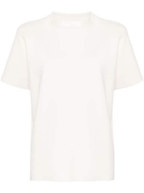 round-neck fine-ribbed top by JIL SANDER
