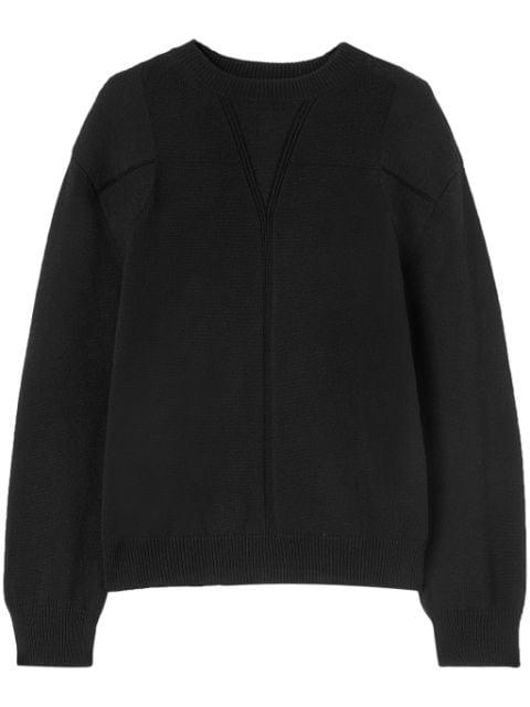 round-neck wool-blend jumper by JIL SANDER