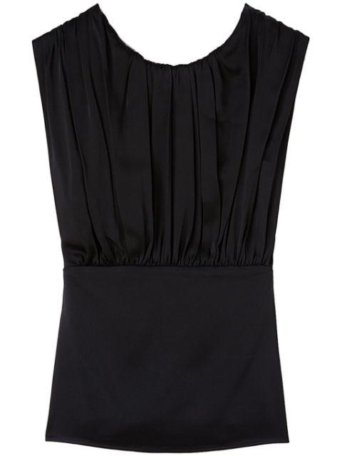 ruched-detailed sleeveless blouse by JIL SANDER