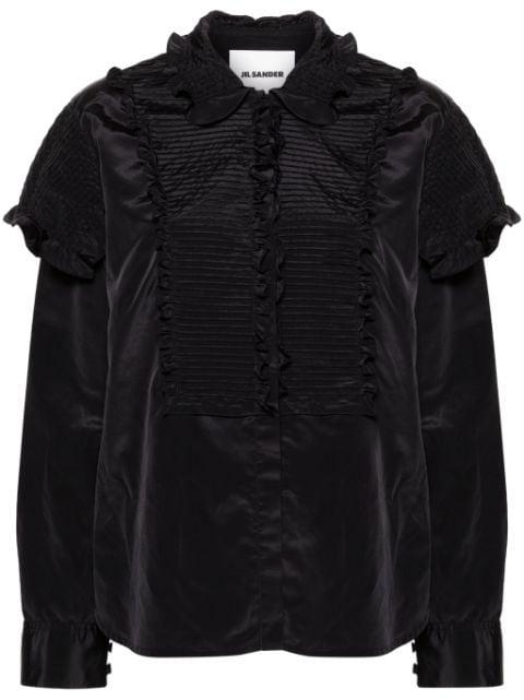 ruffled button-up blouse by JIL SANDER