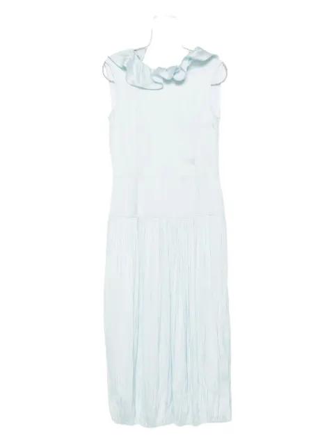ruffled-neck maxi dress by JIL SANDER
