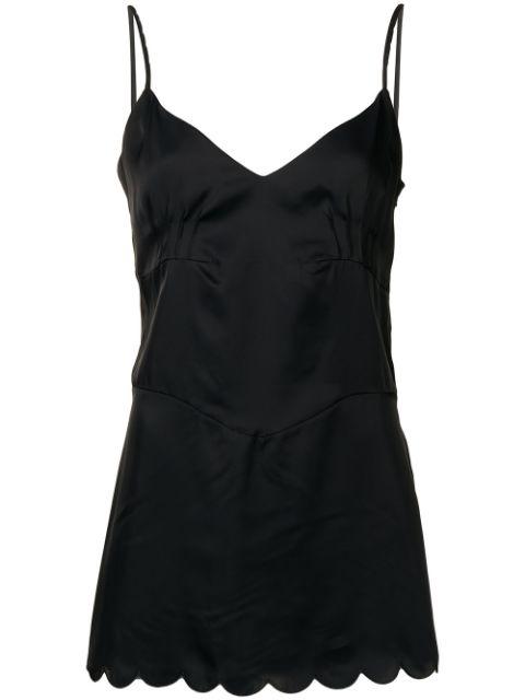 satin V-neck spaghetti-strap top by JIL SANDER