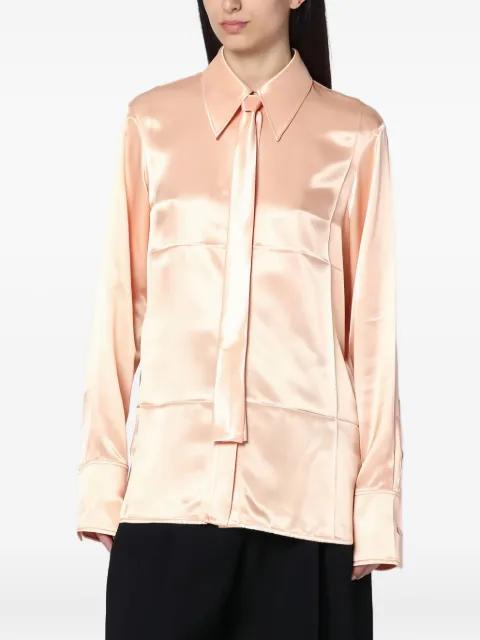 satin tie-neck shirt by JIL SANDER