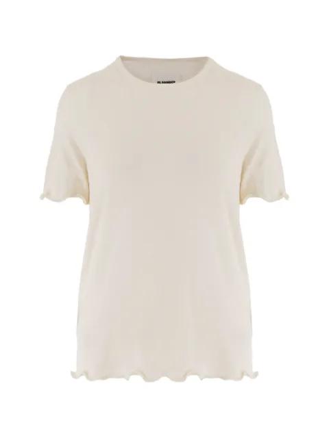 scalloped-trims T-shirt by JIL SANDER