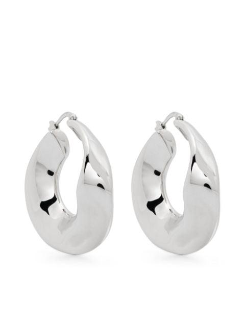 sculpted hoop earrings by JIL SANDER