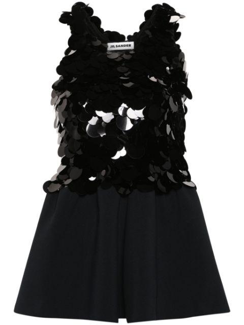 sequin-embellished knitted top by JIL SANDER